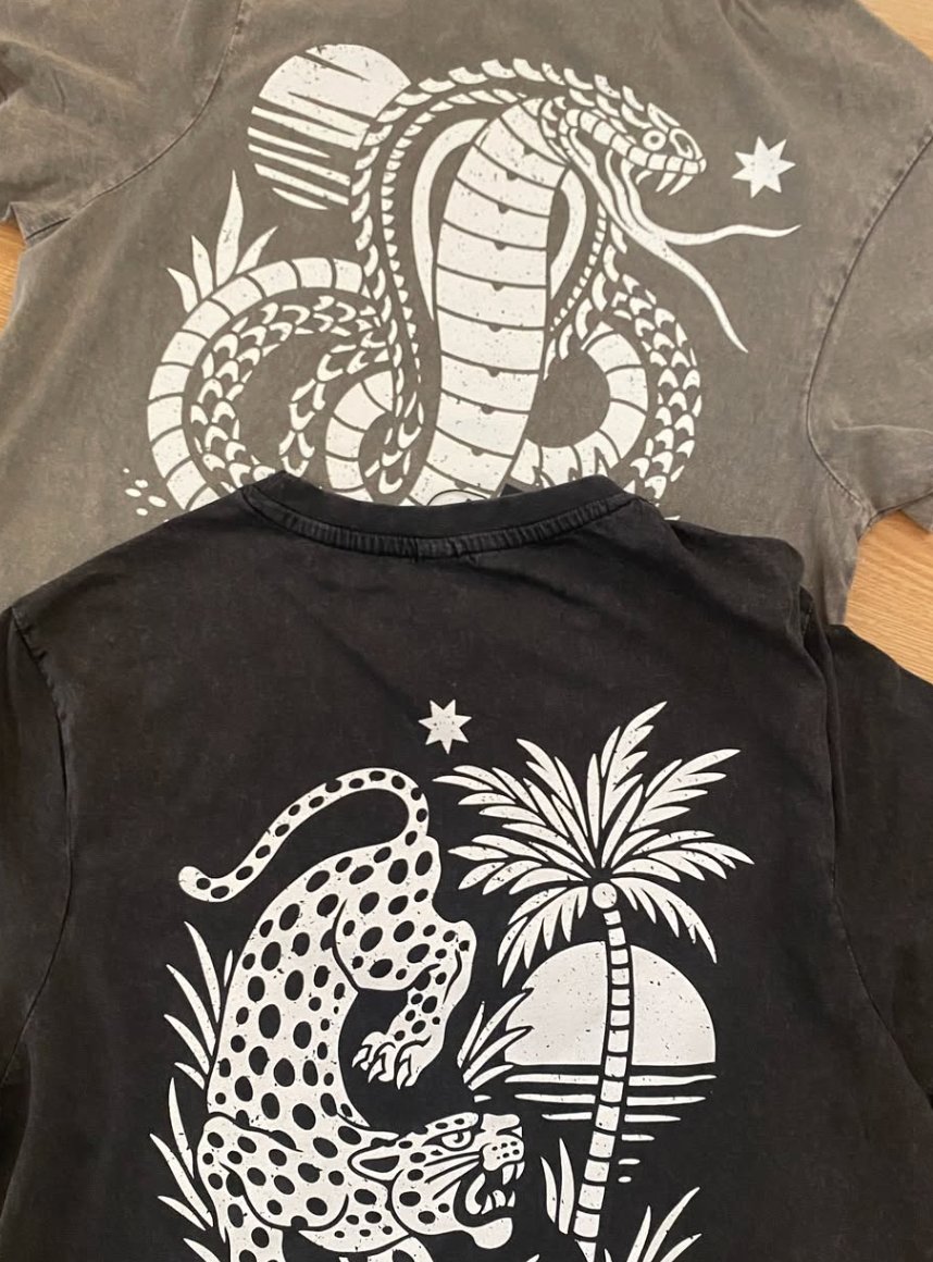 Camisetas cobra y jaguar